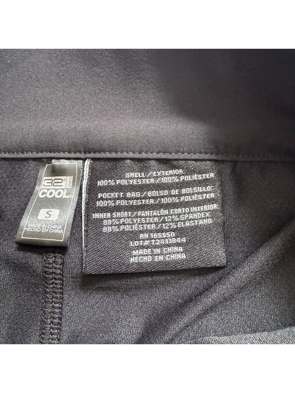 32 Degree Cool Outdoor Cargo Skort Size S Black Golf Tennis Zip Activewear - Picture 3 of 8